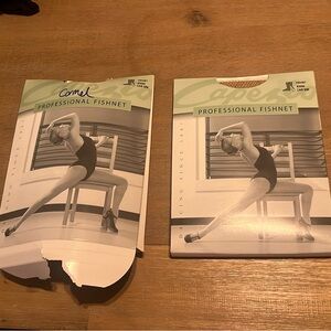 Capezio Caramel Fishnet with Seams - Small / Medium NEW
